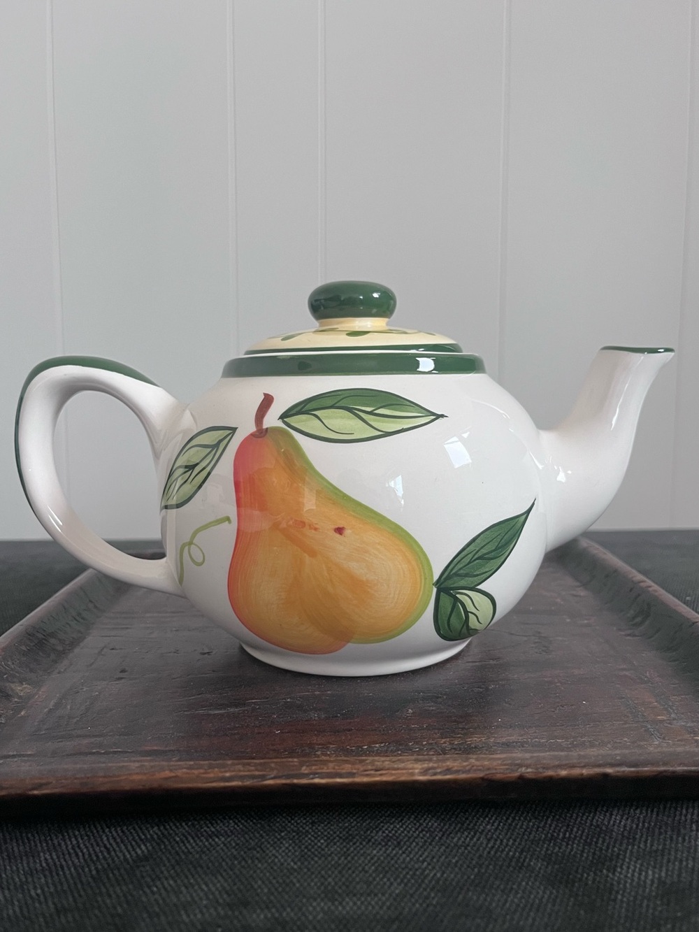 Vintage Stoneage Peramela Handpainted Stoneware Teapot Carleen Gaby